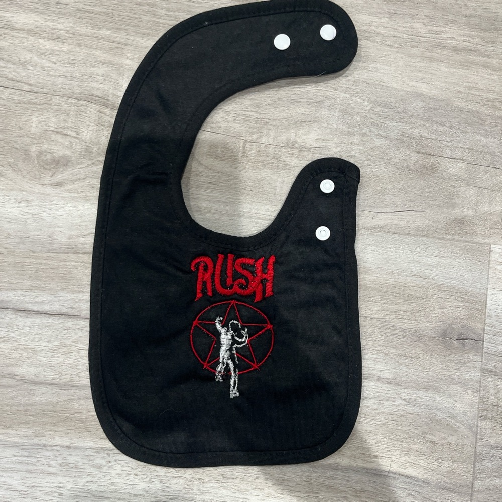 Black Baby Bib Rush band brand new